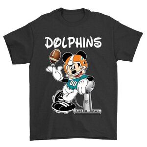Mickey Mouse Miami Dolphins Retro Sports Fan Collector Classic NFL Football 05